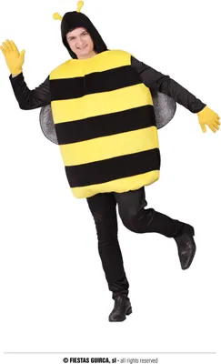 Produktbild von Hummeltraum Fasching Kostüm Bienenflügel Schwarz Gelb Karneval Spaßerlebnis, Größe: 52 - 54 (L) Farbe: Schwarz