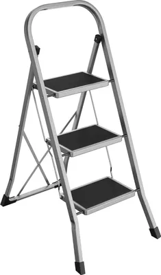 Produktbild von Songmics Trittleiter Klapptritt 3 Stufen 150kg Taubengrau
