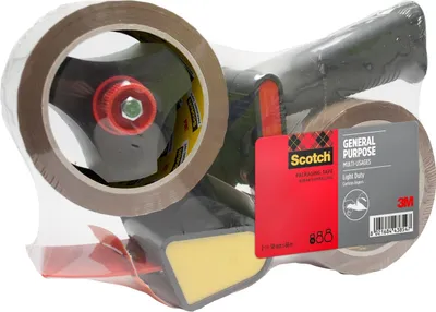 Produktbild von Packbandabroller + Scotch® Allzweck-Klebeband -Braun - 50 mm x 66 m