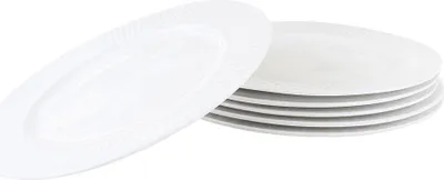 Produktbild von "OTIX Frühstücksteller Geschirrset für 6 Personen 20cm Dessertteller Frühstücksteller weißes Porzellan LUNA"