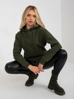 Zdjęcie produktu dla Rue Paris Dámska mikina s kapucňou Glaivain khaki L/XL