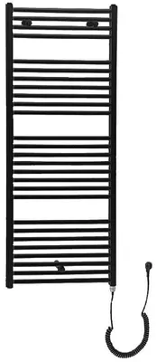 Zdjęcie produktu dla Aqualine DIRECT-E Elektryczny grzejnik łazienkowy, prosty, 600 x 1320 mm, 600 W, czarny