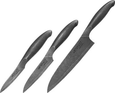 Obrázek produktu pro Třídílná sada kuchyňských nožů Samura ARTEFACT - nůž na okrajování, kuchyňský nůž a nůž šéfkuchaře z prvotřídní japonské oceli pro dokonalé kulinářské umění
