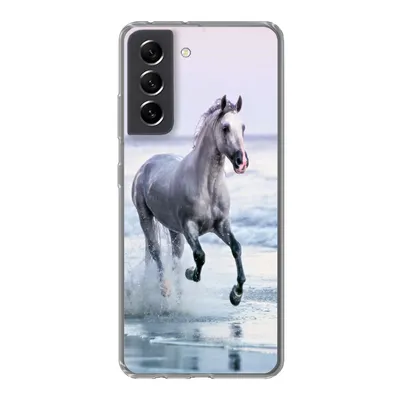 Produktbild von MuchoWow® Handyhülle Schutzhülle Hülle für Samsung Galaxy S21 FE Pferde - Luft - Meer Silikon Softcase Handy Hülle - Mobiltelefonhülle