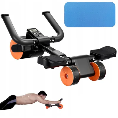 Produktbild von Roller Bauchtrainer mit Elbow Support und EVA-Griffen, Bauchtrainer, Bauchmuskeltrainer für Männer und Frauen
