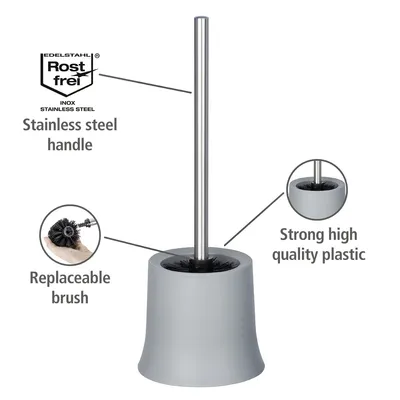 Produktbild von WENKO WC Garnitur Klo Toiletten Bürsten Halter Bad Gäste WC BASIC Accessoires