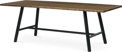 Produktbild von Autronic Stůl jídelní 220x90cm dýha barva ořech kovová černá noha (HT-T1822 WAL)