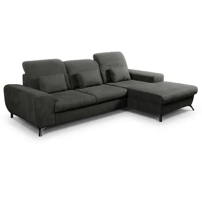 Produktbild von Ecksofa "LUMEN" mit Schlaffunktion und Bettkasten, verstellbare Kopfstützen