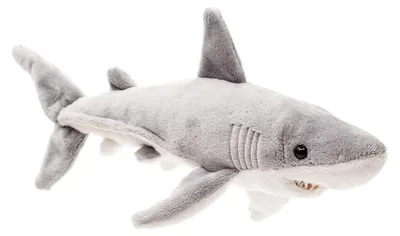 Image de Uni-Toys - Requin blanc - 25 cm (longueur) - Poisson en peluche - Peluche, jouet doux