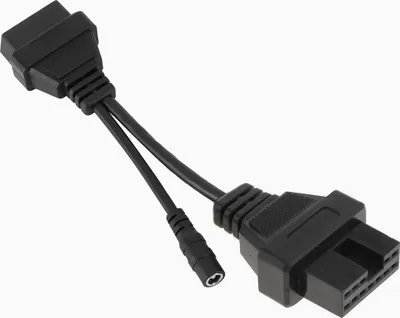 Produktbild von L07C OBD auf OBD2 Adapter 12-Pin auf 16-Pin – Diagnose Fehlerauslese Kabel für Mitsubishi – 20 cm