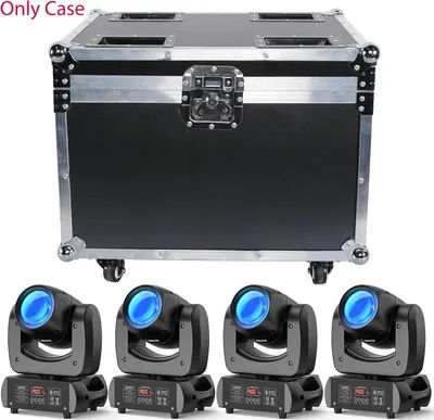 Obrázek produktu pro DJ Flightcase - Přepravní kufr - Pro pohyblivé hlavy 4x 100 W - 54,5 x 52 x 39 cm - DMX - Pódiové osvětlení