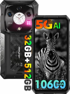 Produktbild von Ulefone Armor 28 Pro Outdoor Handy 5G AI Smartphone - 32GB+512GB - 6,67" 120Hz AMOLED 10600mAh 120W 50MP+50MP Android 15 /3-Slots/OTG/NFC, KI-generiertes Bild
