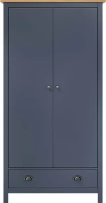 Produktbild von "WINTER SALE" Kleiderschrank mit 2 Türen Hill Grau 89x50x170 cm Kiefernholz - Kleiderschränke NEU1721546