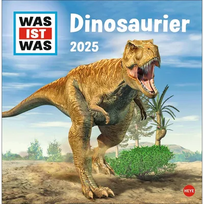 Zdjęcie produktu dla Kalendarz broszura "WAS IST WAS Dinosaurier" na rok 2025: Planer ścienny, nawiązujący do popularnej serii książek dla dzieci, zawierający ciekawe informacje o dinozaurach. Co miesiąc nowe fakty o prehistorycznych gadach