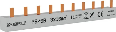 Produktbild von 3P Phasenschiene Stift 11-polig 16mm² PS/SB Schiene