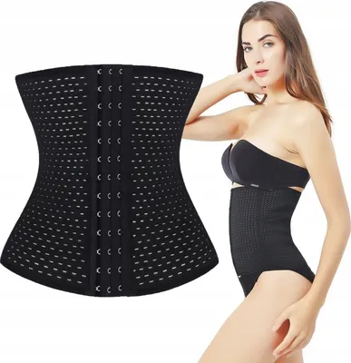 Produktbild von Schlankheits-Korsett, formend, Schwarz, schlank machend, Taille, Bauch, Größe M