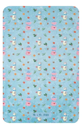 Produktbild von Mr. & Mrs. Panda Tagesdecke Schwein Glühwein 100 x 150 cm - Eisblau - Geschenk, Weihnachtsmarkt, Weihnachten, Glühschwein, Heimdecke, Wärmedecke, Punsch, Decke, Plaid