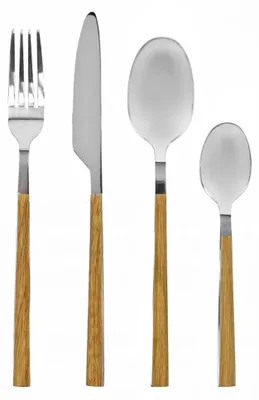 Produktbild von Besteckset 16-tlg. Holz/Edelstahl