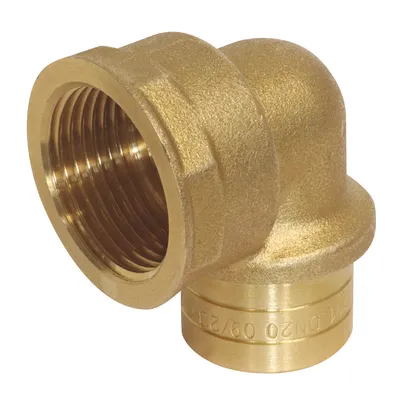 Produktbild von SOMATHERM FOR YOU – Gleitverbindungs-Winkelstück für PER-Rohr Ø20 – Innengewindewinkelstück 20/27 (3/4")