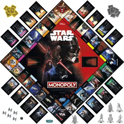Obrázok produktu pre Monopoly Dark Side, stolová hra pre rodiny, chlapcov a dievčatá od 8 rokov, darčeková hra pre rodinné večery