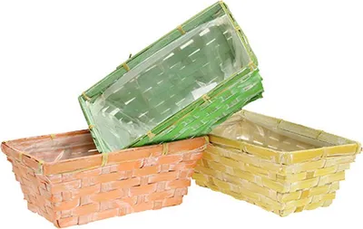 Produktbild von Dekorative Holz-Körbchen für Frühling und Tischdeko, 8 Stück