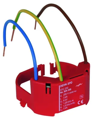 Produktbild von DEHN STC 230, Terminal, 230 V, 50 - 60 Hz, 5000 A, Rot, Thermoplast