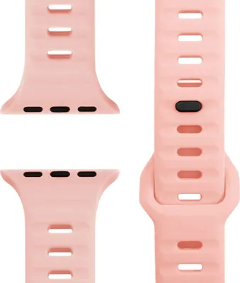 Produktbild von Motion Armband für Apple Watch SE/10/9/8/7/6/5/4/3/2/1, Soft Silikon Sportarmband, 38/40/41/42mm -  Zartrosa