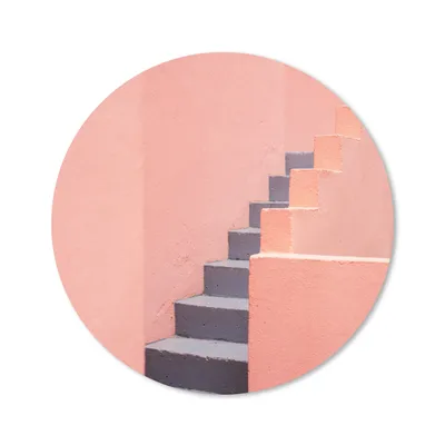 Produktbild von MuchoWow® Mauspad Mousepad Treppe - Architektur - Rosa - Pastell 20x20 cm - Mousepads - Maus Mat - Pad - Mausunterlage - Schreibtischmatte