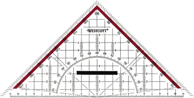 Zdjęcie produktu dla Westcott Geometriedreieck E-10142 00 Griff Skalierung 20cm