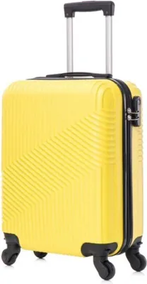 Productafbeelding van Famanu Koffer, lichtgewicht - 20 inch - 4 wielen - ABS-materiaal - TSA-veiligheidsslot - Handbagage - 55x35x20 cm - Geel