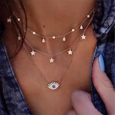Produktbild von Celebrity Lange Boho Halskette Silber 55