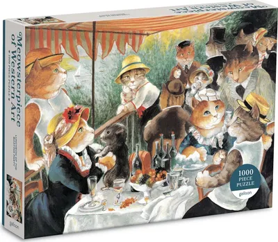 Obrázok produktu pre Puzzle Rowers Raňajky s mačkami 1000 dielikov