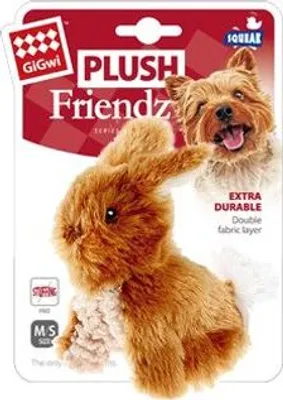 Produktbild von Spielzeughund GiGwi Plush Friendz Kaninchen brauner Plüsch