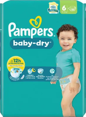 Produktbild von Pampers – Windeln – Baby Dry Größe 6 – 22 Windeln - 1 Stück