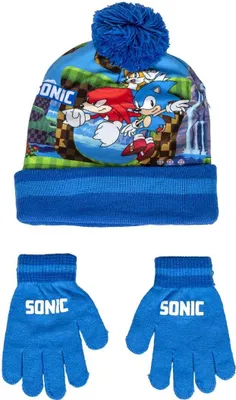 Obrázek produktu pro Sada čepice + rukavice Sonic