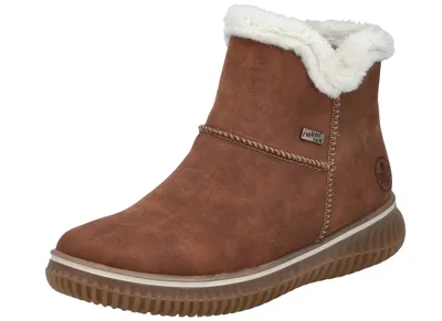 Obrázek produktu pro Rieker dámská zimní kotníková bota na zip s teplou podšívkou a ozdobným prošíváním 74260, velikost:39 EU, barva:Brown