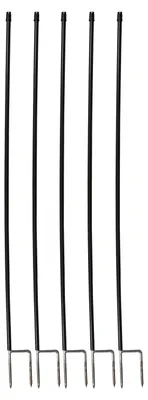 Produktbild von horizont Ersatz- und Zusatzpfahl für Weidezaunnetze 118 cm – Doppelspitze, schwarz