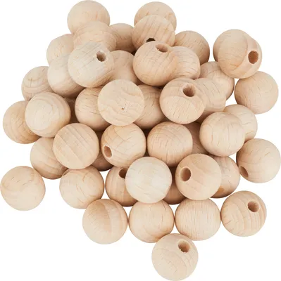 Produktbild von VBS Holzkugeln halbgebohrt "Ø 15 mm" 50 Stück
