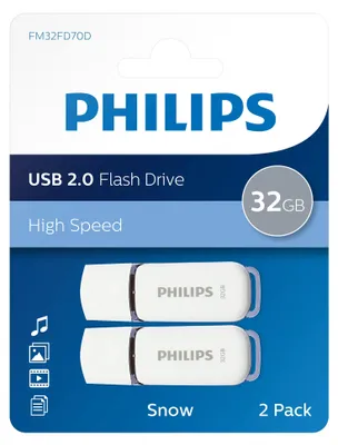 Produktbild von Philips USB-Stick 32 GB USB 2.0 Snow Edition Shadow Grey 2 Stück
