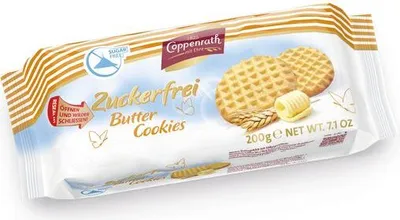 Produktbild von Coppenrath Butter Cookies zuckerfrei, Kekse, 200g Packung