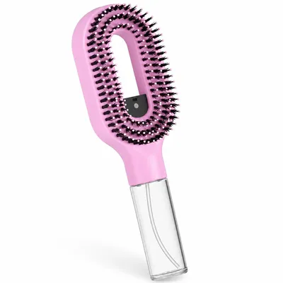 Produktbild von Elektrische Sprüh-Luftkissenbürste für Damen,Massage-Sprühbürste mit Wassertank, Sprüh-Haarkamm zur Haarpflege, Home-Spa, Reinigung, rosa tragbarleich