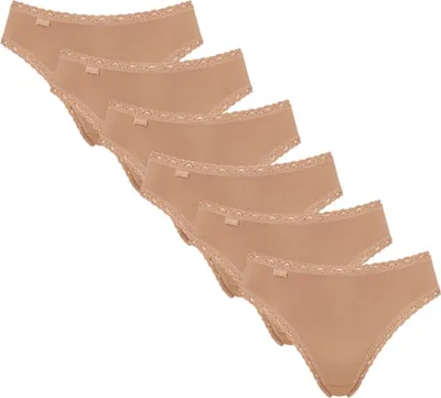 Produktbild von sloggi 6er Pack 24/7 Baumwolle Lace Tai Slip Perfekter Sitz, Mit feinen Details, Angenehm auf der Haut