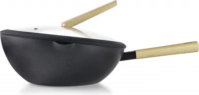 Immagine prodotto di Wok con coperchio in vetro 30cm Ibili 404230