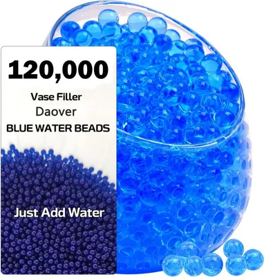 Produktbild von Wasserperlen - 120.000 Stück - Zur Dekoration von Vasen und Pflanzen - Blau