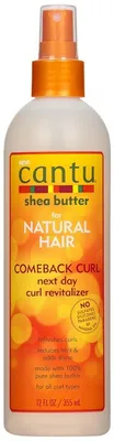 Imagen del producto de Cantu, Crema de Karité, Spray Revitalizante para Rizos Naturales, Uso Diario, 355 ml