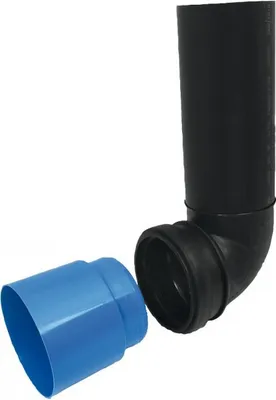Produktbild von HAAS PE-Wand-WC-Anschlussbogen, DN90/90, mit Bauschutz