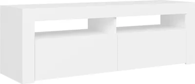 Produktbild von "2026 Aktion"TV-Schrank Industriestil - CLORIS - Fernsehenschrank - mit LED-Leuchten Weiß 120x35x40 cm - DEMöbel4679842
