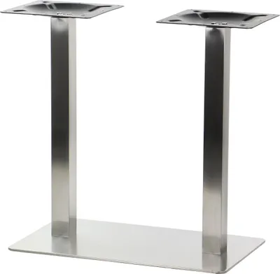 Produktbild von Dvojitá nerezová stolová podnož SH-3003-1/S, do kanceláře, hotelu, restaurace, 70x40x72,5 cm, broušená nerez