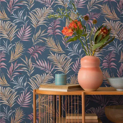 Produktbild von A.S. Creation Vliestapete 10.05 x 0.53 m Livingwalls Dschungel Tapete Blau 791085 Palmen CosmoLiving by Cosmopolitan