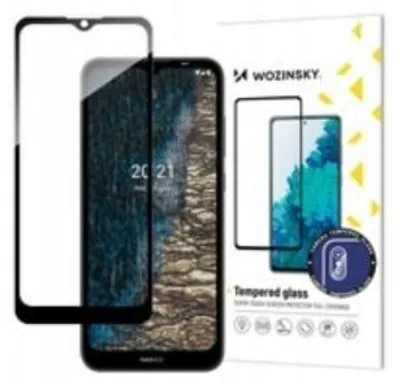 Produktbild von Wozinsky Full Glue Tempered Glass Nokia C20/C10 Vollbild mit Rahmen Schwarz